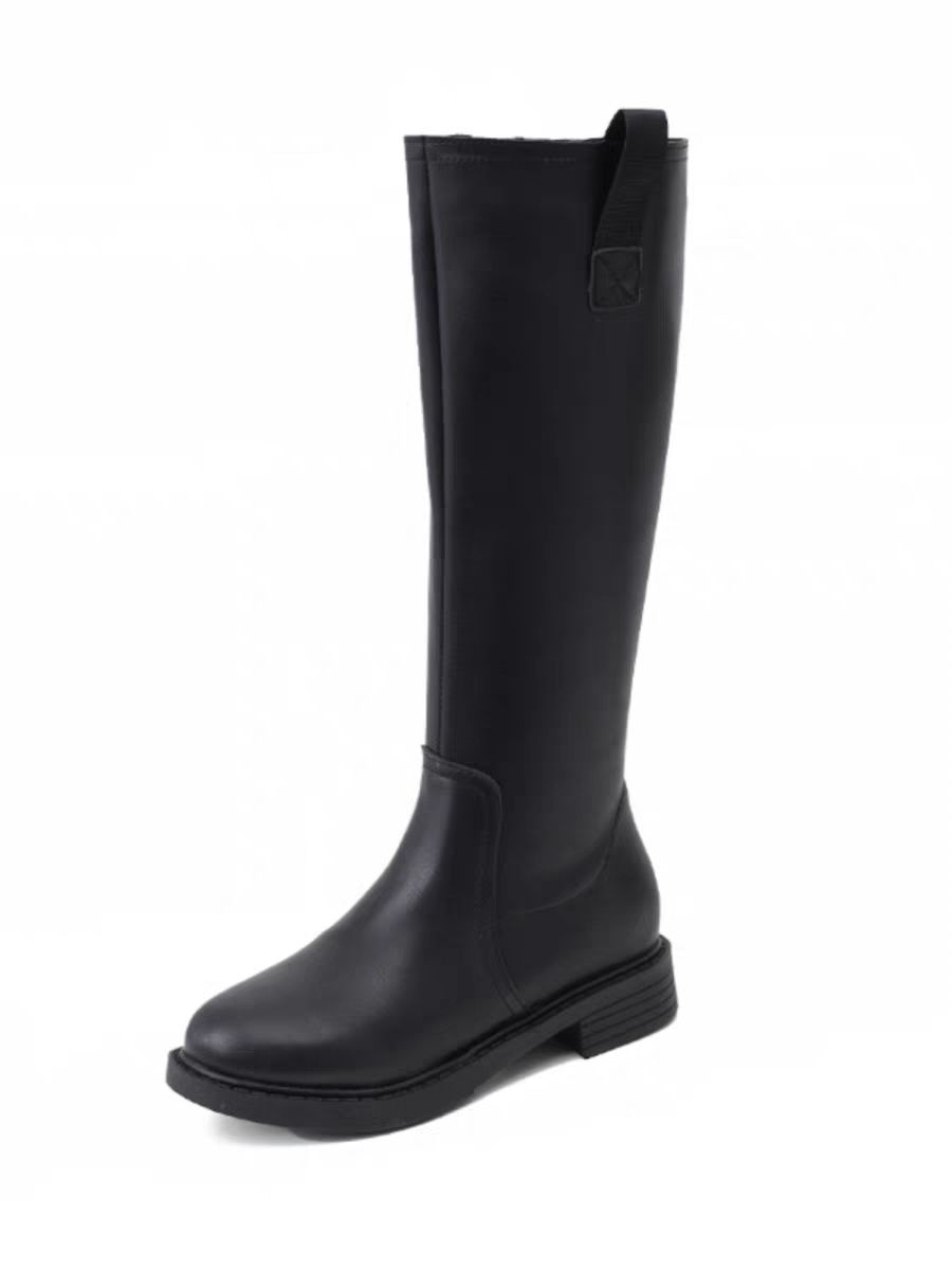 Waterproof Winter Boot - Herbst Winter Fleece-gefütterte schwarze Damen kniehohe