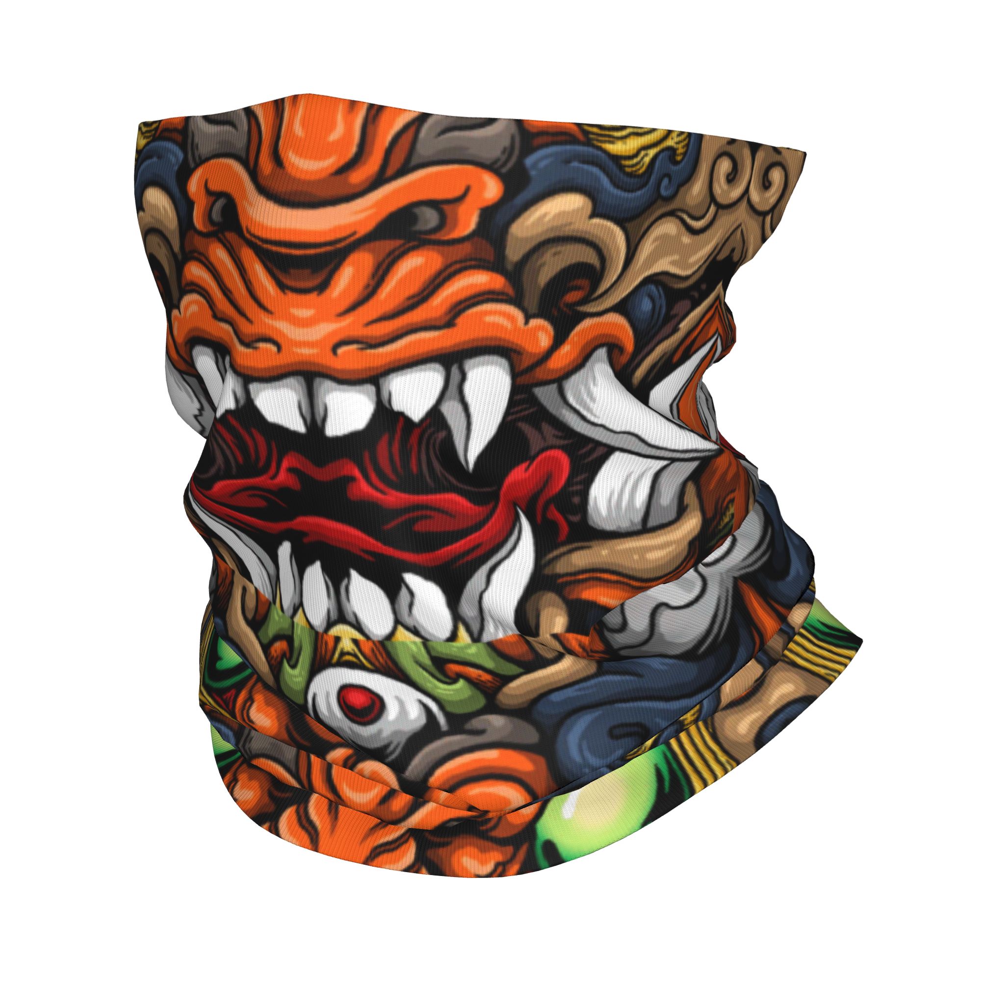 Neck Gaiter Fleece - Benutzerdefinierte Samurai Dämon Oni Winter Stirnband