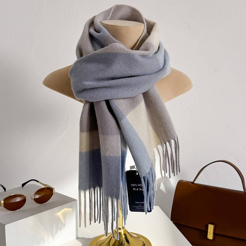 100% Wolle Karierter Schal für – Wool Scarf Men Bewertung und Preis