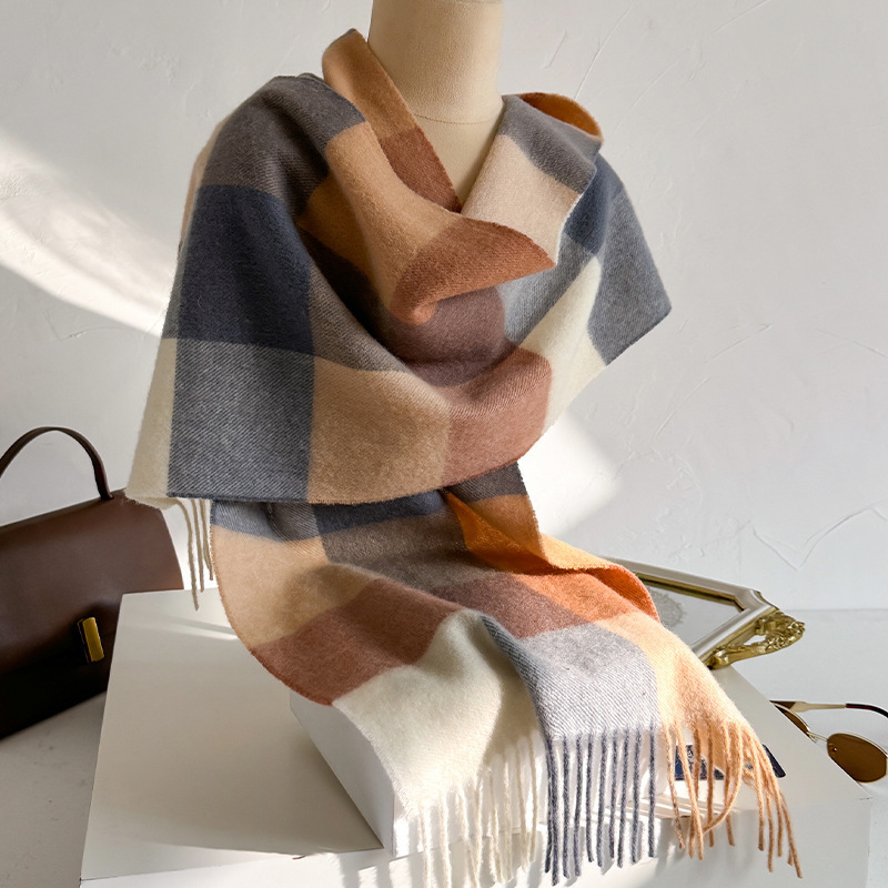 100% Wolle Karierter Schal für – Wool Scarf Men Bewertung und Preis
